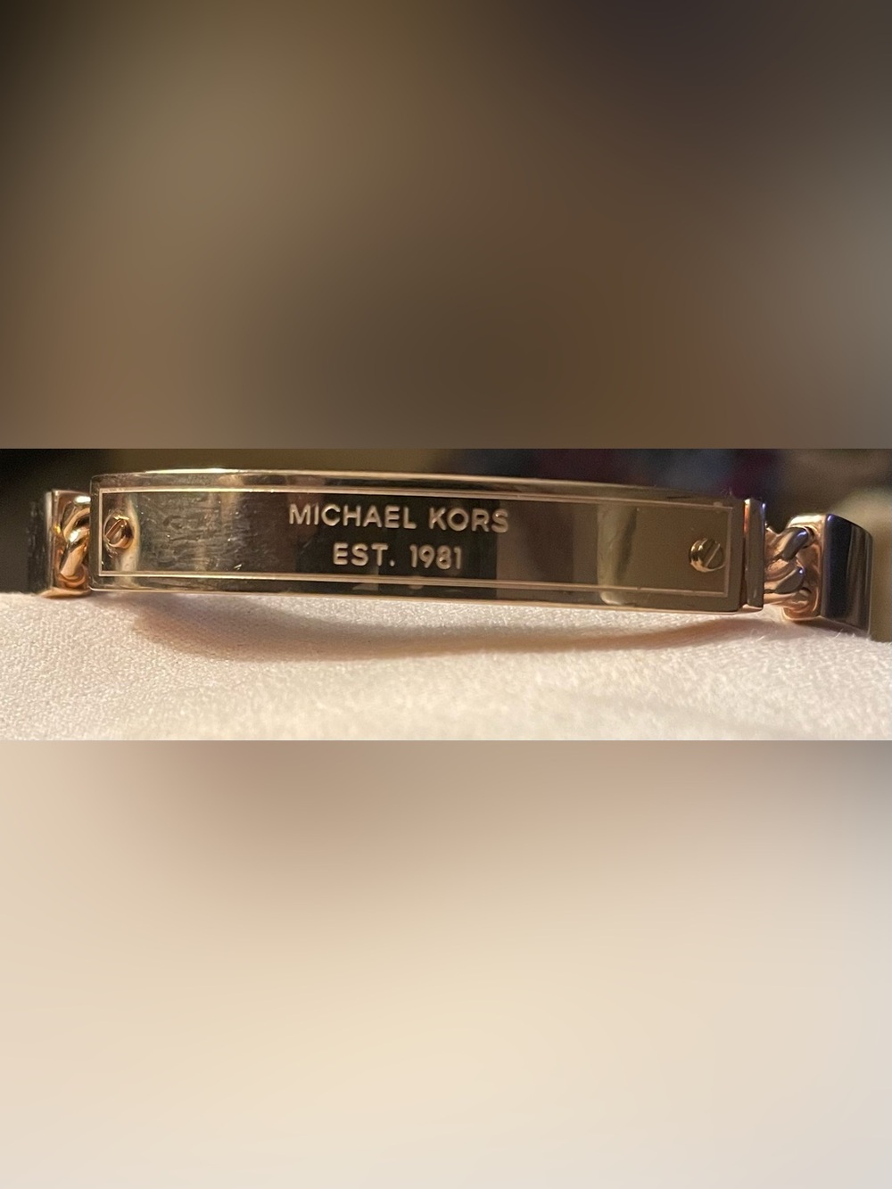 Michael Kors Rose Gold Plaque ID Bracelet